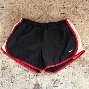 Nike Women's Black and Red Athletic Shorts